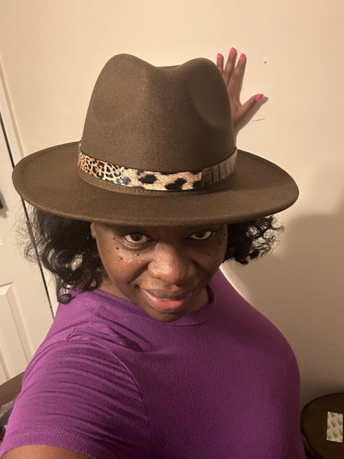 Brown Fedora hat