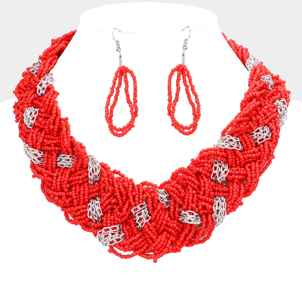 Ravishing Red Seed Bead Set