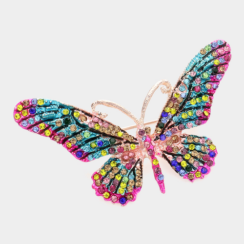 Fall Dazzle Butterfly Brooch