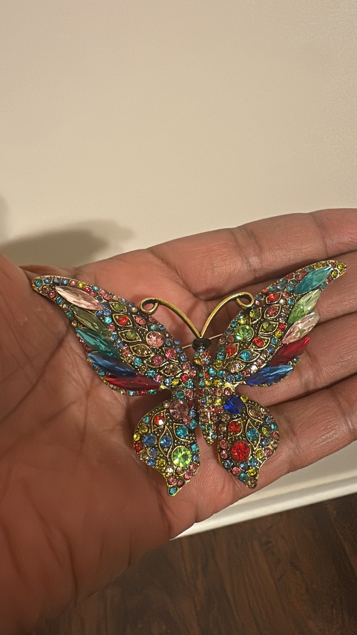 Rhinestone Sparkling Butterfly Brooch