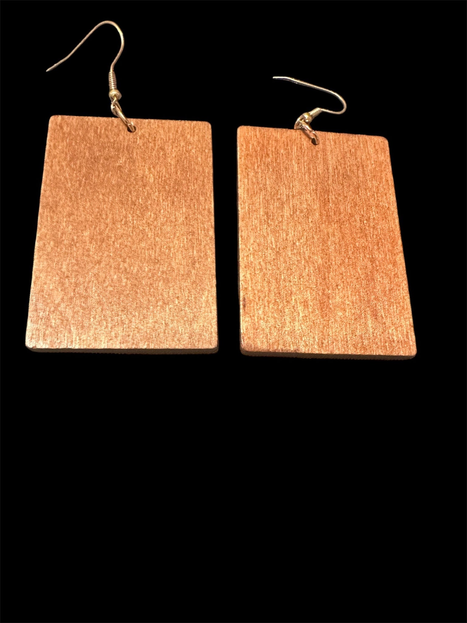 Walnut Rectangle Wood Earrings