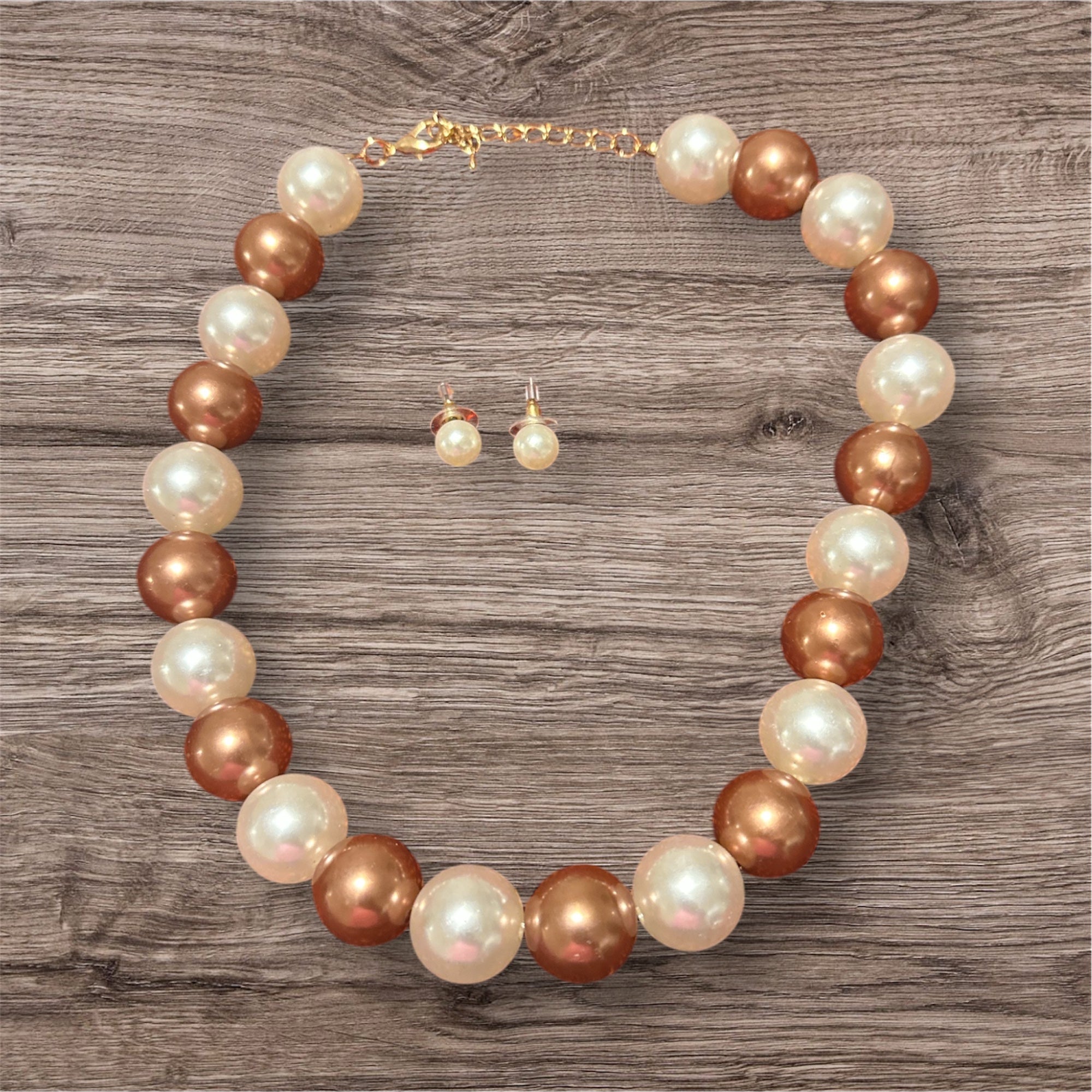 Cream and Bronze Pearls